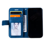 Custodia portafoglio in pelle per iPhone 15 Plus
