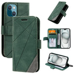 Custodia portafoglio in pelle per iPhone 15 Plus