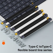 Cavo dati scheda flessibile da USB-C/Type-C maschio a USB-C/Type-C maschio da 240 W 40 Gbps, Type-C Male to Type-C Male Side Bend, Type-C Male to Type-C Male 3D Bend, Type-C Male to Type-C Male Middle Bend