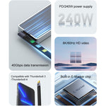 Cavo USB-C maschio a USB-C femmina 240W 40Gbps
