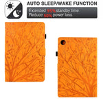 Custodia per tablet smart in pelle goffrata albero della fortuna, For Samsung Galaxy Tab A11+ / A9+, For Samsung Galaxy Tab A11 / A9, For Samsung Galaxy Tab S11
