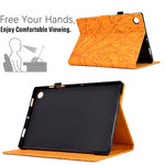Custodia per tablet smart in pelle goffrata albero della fortuna, For Samsung Galaxy Tab A11+ / A9+, For Samsung Galaxy Tab A11 / A9, For Samsung Galaxy Tab S11