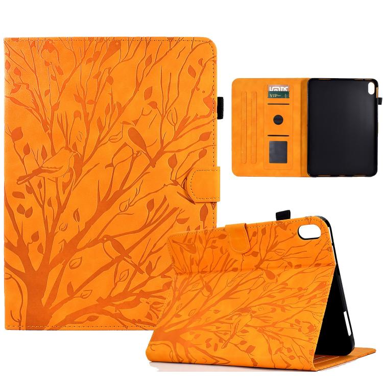 Custodia per tablet smart in pelle goffrata albero della fortuna, For Samsung Galaxy Tab A11+ / A9+, For Samsung Galaxy Tab A11 / A9, For Samsung Galaxy Tab S11