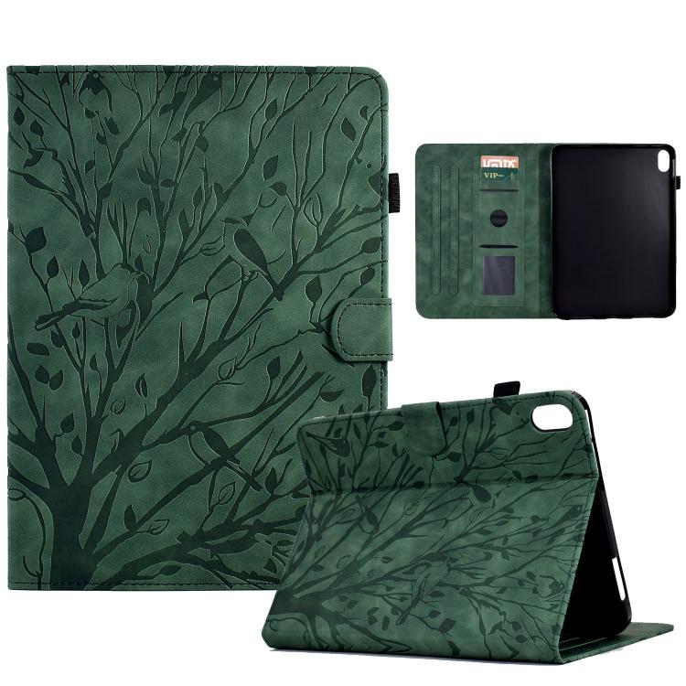 Custodia per tablet smart in pelle goffrata albero della fortuna, For Samsung Galaxy Tab A11+ / A9+, For Samsung Galaxy Tab A11 / A9, For Samsung Galaxy Tab S11