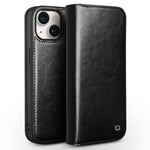 Custodia per telefono QIALINO classica in vera pelle, For iPhone 15
