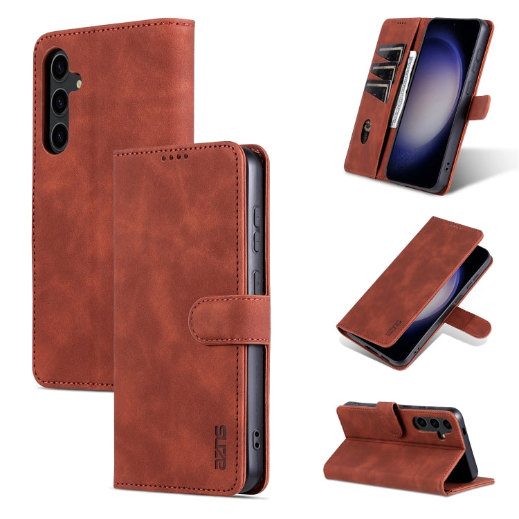 Custodia per telefono in pelle Flip con texture di vitello AZNS Skin Feel, For Samsung Galaxy S24+ 5G, For Samsung Galaxy S24 5G, For Samsung Galaxy A15, For Samsung Galaxy A05