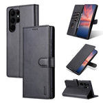 Custodia per telefono in pelle Flip con texture di vitello AZNS Skin Feel, For Samsung Galaxy A55 5G, For Samsung Galaxy A35 5G, For Samsung Galaxy S24 Ultra 5G, For Samsung Galaxy A24 4G / A25