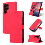Custodia per telefono in pelle Flip con texture di vitello AZNS Skin Feel, For Samsung Galaxy A55 5G, For Samsung Galaxy A35 5G, For Samsung Galaxy S24 Ultra 5G, For Samsung Galaxy A24 4G / A25