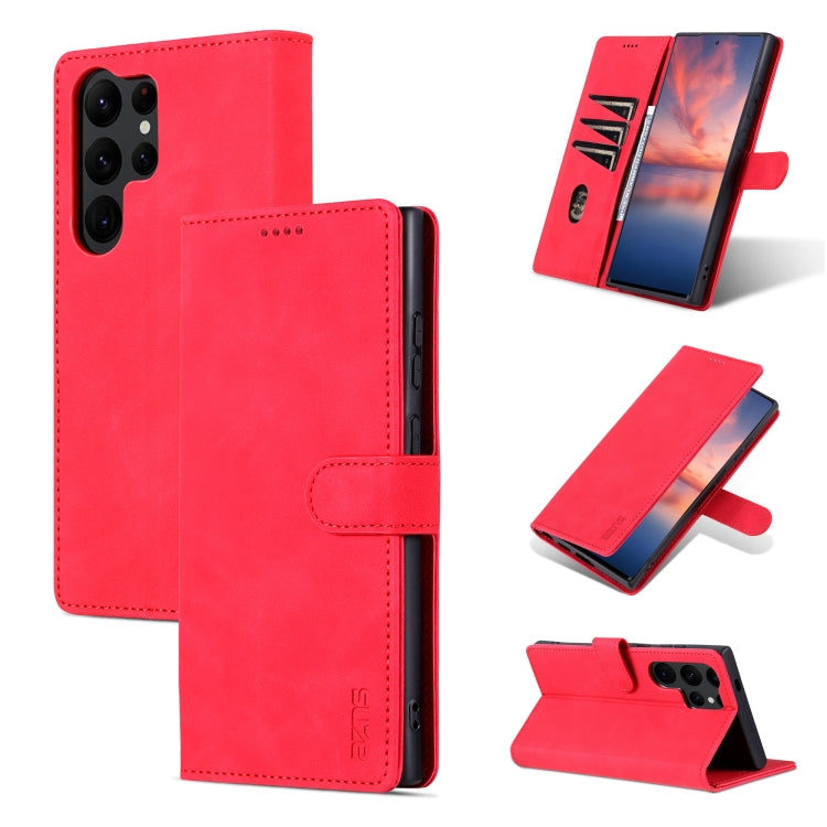 Custodia per telefono in pelle Flip con texture di vitello AZNS Skin Feel, For Samsung Galaxy A55 5G, For Samsung Galaxy A35 5G, For Samsung Galaxy S24 Ultra 5G, For Samsung Galaxy A24 4G / A25