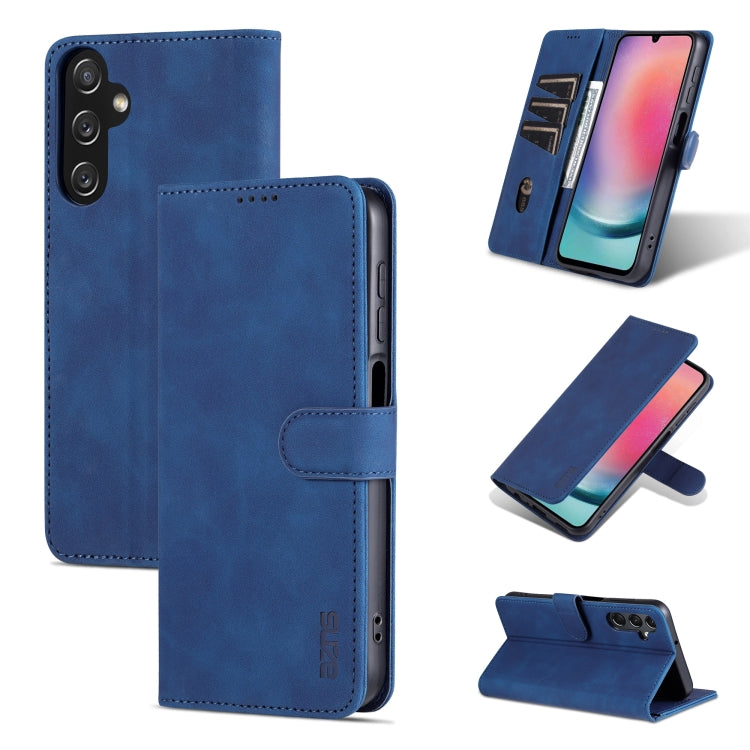 Custodia per telefono in pelle Flip con texture di vitello AZNS Skin Feel, For Samsung Galaxy S24+ 5G, For Samsung Galaxy S24 5G, For Samsung Galaxy A15, For Samsung Galaxy A05