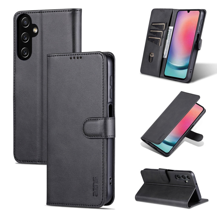 Custodia per telefono in pelle Flip con texture di vitello AZNS Skin Feel, For Samsung Galaxy S24+ 5G, For Samsung Galaxy S24 5G, For Samsung Galaxy A15, For Samsung Galaxy A05