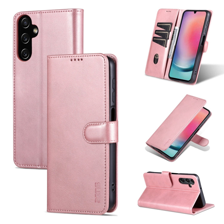 Custodia per telefono in pelle Flip con texture di vitello AZNS Skin Feel, For Samsung Galaxy S24+ 5G, For Samsung Galaxy S24 5G, For Samsung Galaxy A15, For Samsung Galaxy A05