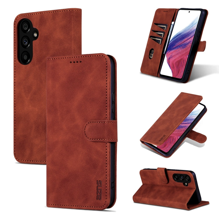 Custodia per telefono in pelle Flip con texture di vitello AZNS Skin Feel, For Samsung Galaxy A55 5G, For Samsung Galaxy A35 5G, For Samsung Galaxy S24 Ultra 5G, For Samsung Galaxy A24 4G / A25