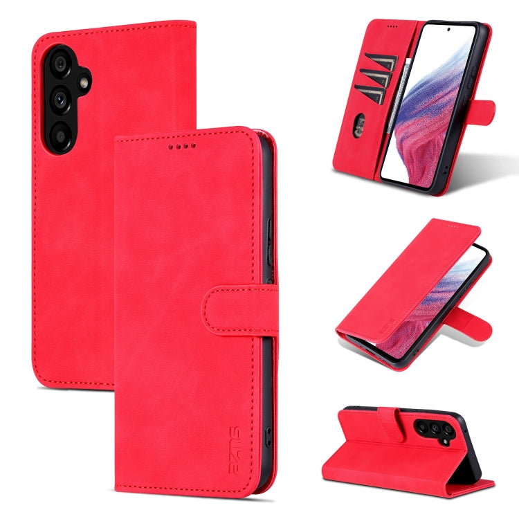 Custodia per telefono in pelle Flip con texture di vitello AZNS Skin Feel, For Samsung Galaxy A55 5G, For Samsung Galaxy A35 5G, For Samsung Galaxy S24 Ultra 5G, For Samsung Galaxy A24 4G / A25
