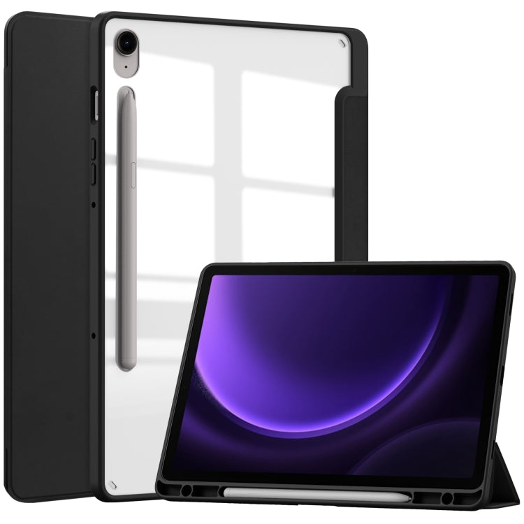 Custodia per tablet in pelle intelligente 3 pieghe in acrilico con slot per penna, For Samsung Galaxy Tab A11+, For Samsung Galaxy Tab S9 FE / S10 FE, For Samsung Galaxy Tab S10 FE+, For Samsung Galaxy Tab S9 FE+ / S10+