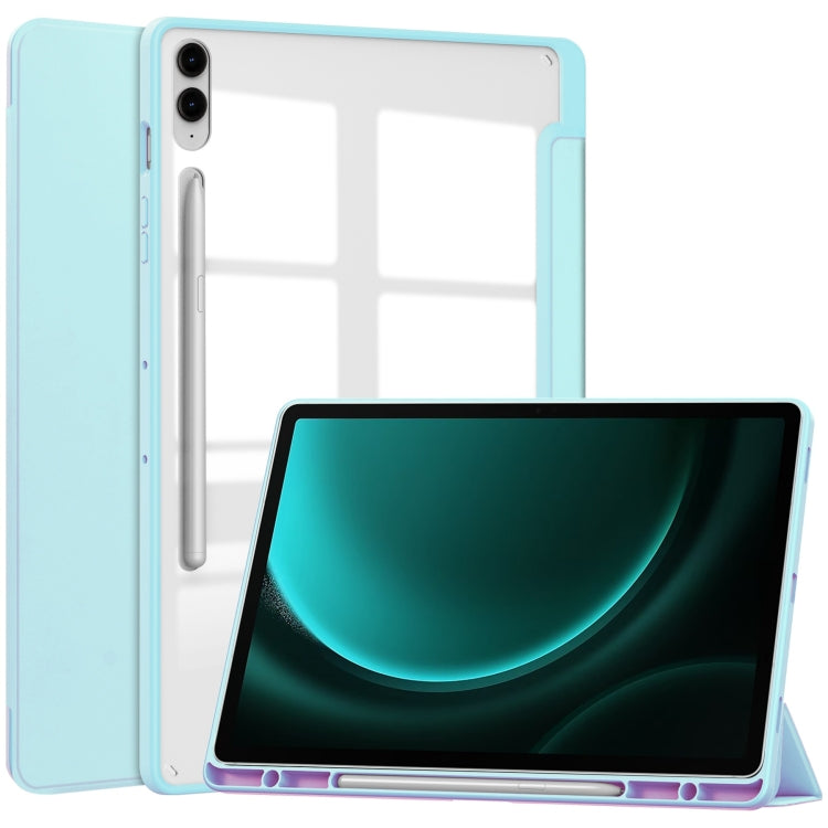 Custodia per tablet in pelle intelligente 3 pieghe in acrilico con slot per penna, For Samsung Galaxy Tab A11+, For Samsung Galaxy Tab S9 FE / S10 FE, For Samsung Galaxy Tab S10 FE+, For Samsung Galaxy Tab S9 FE+ / S10+