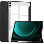 Custodia per tablet in pelle intelligente 3 pieghe in acrilico con slot per penna, For Samsung Galaxy Tab A11+, For Samsung Galaxy Tab S9 FE / S10 FE, For Samsung Galaxy Tab S10 FE+, For Samsung Galaxy Tab S9 FE+ / S10+