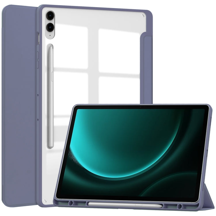 Custodia per tablet in pelle intelligente 3 pieghe in acrilico con slot per penna, For Samsung Galaxy Tab A11+, For Samsung Galaxy Tab S9 FE / S10 FE, For Samsung Galaxy Tab S10 FE+, For Samsung Galaxy Tab S9 FE+ / S10+