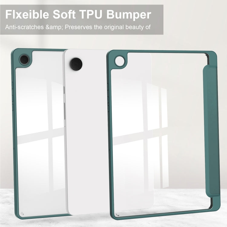 Custodia per tablet in pelle intelligente 3 pieghe in acrilico con slot per penna, For Samsung Galaxy Tab A9+