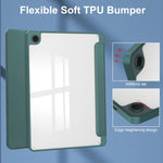 Custodia per tablet in pelle intelligente 3 pieghe in acrilico con slot per penna, For Samsung Galaxy Tab A9+