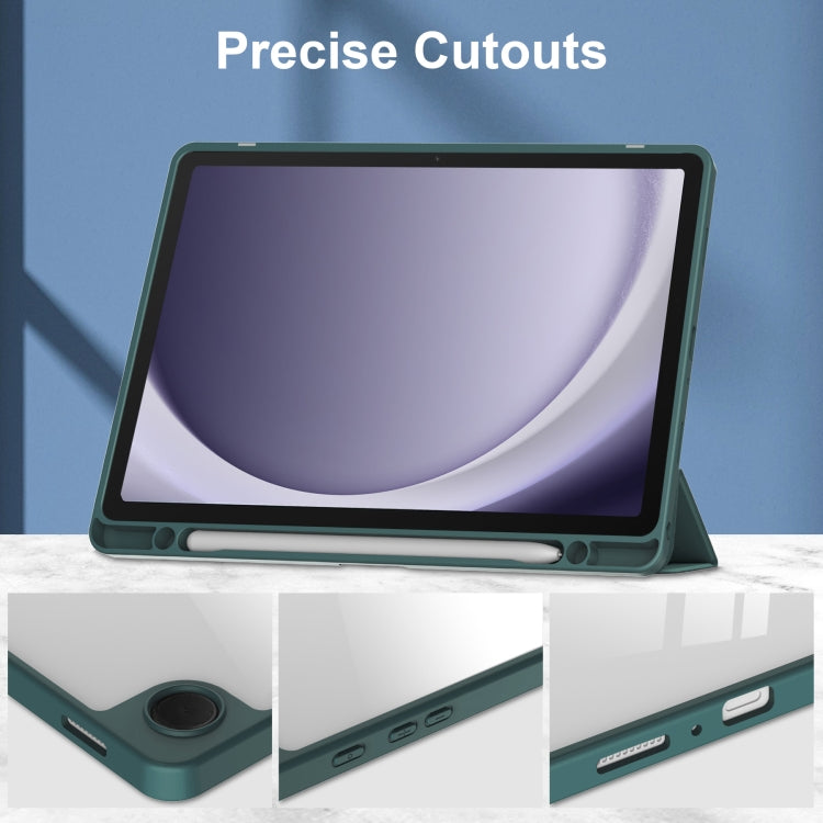 Custodia per tablet in pelle intelligente 3 pieghe in acrilico con slot per penna, For Samsung Galaxy Tab A9+