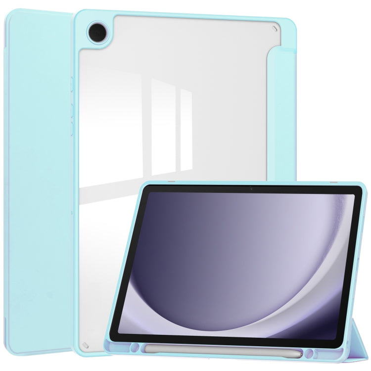 Custodia per tablet in pelle intelligente 3 pieghe in acrilico con slot per penna, For Samsung Galaxy Tab A9+