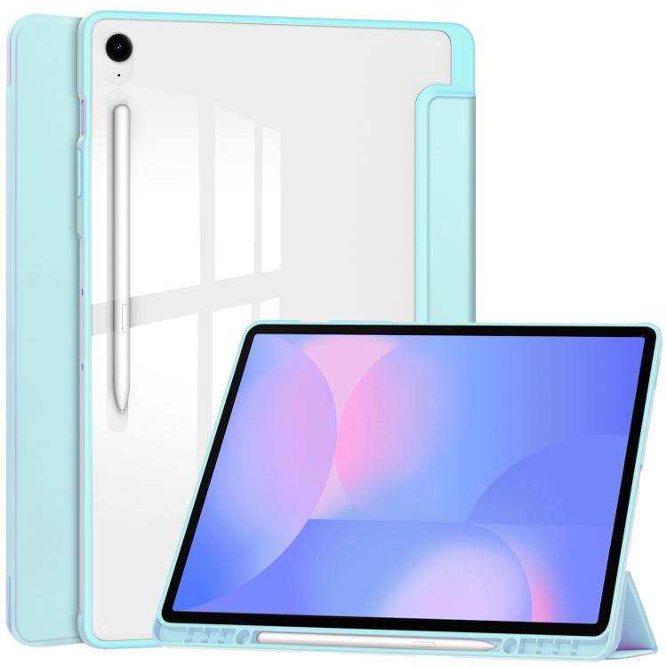 Custodia per tablet in pelle intelligente 3 pieghe in acrilico con slot per penna, For Samsung Galaxy Tab A11+, For Samsung Galaxy Tab S9 FE / S10 FE, For Samsung Galaxy Tab S10 FE+, For Samsung Galaxy Tab S9 FE+ / S10+