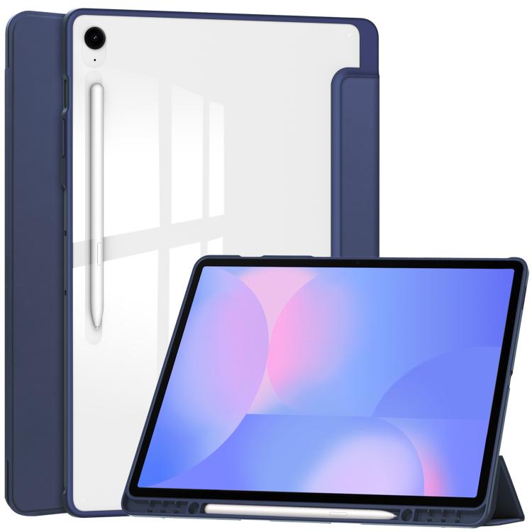 Custodia per tablet in pelle intelligente 3 pieghe in acrilico con slot per penna, For Samsung Galaxy Tab A11+, For Samsung Galaxy Tab S9 FE / S10 FE, For Samsung Galaxy Tab S10 FE+, For Samsung Galaxy Tab S9 FE+ / S10+