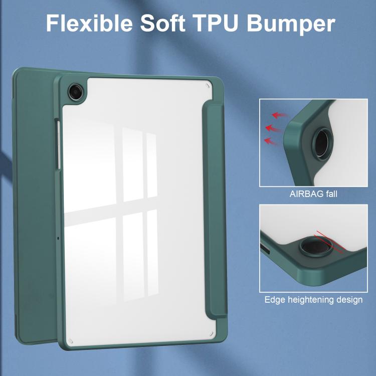 Custodia per tablet in pelle intelligente 3 pieghe in acrilico con slot per penna, For Samsung Galaxy Tab A11+, For Samsung Galaxy Tab S9 FE / S10 FE, For Samsung Galaxy Tab S10 FE+, For Samsung Galaxy Tab S9 FE+ / S10+