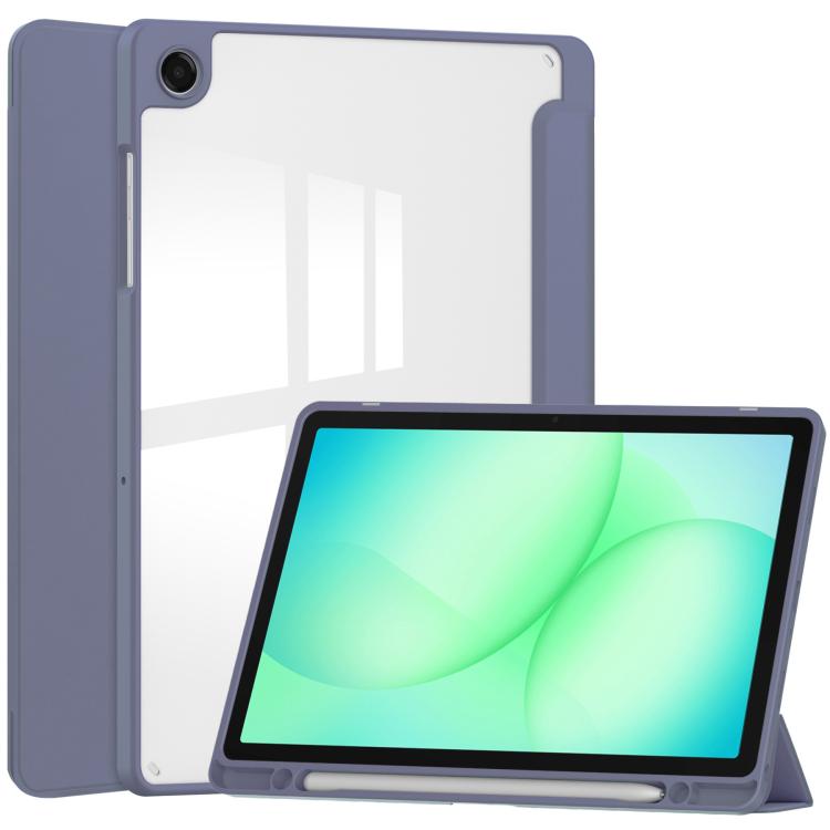 Custodia per tablet in pelle intelligente 3 pieghe in acrilico con slot per penna, For Samsung Galaxy Tab A11+, For Samsung Galaxy Tab S9 FE / S10 FE, For Samsung Galaxy Tab S10 FE+, For Samsung Galaxy Tab S9 FE+ / S10+