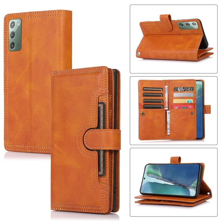 Custodia per telefono in pelle con slot per schede da polso, For Samsung Galaxy S21+ 5G, For Samsung Galaxy S21 Ultra 5G, For Samsung Galaxy Note20 Ultra, For Samsung Galaxy Note20