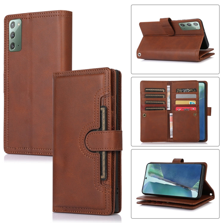 Custodia per telefono in pelle con slot per schede da polso, For Samsung Galaxy S21+ 5G, For Samsung Galaxy S21 Ultra 5G, For Samsung Galaxy Note20 Ultra, For Samsung Galaxy Note20