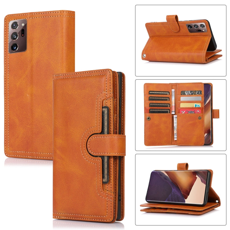 Custodia per telefono in pelle con slot per schede da polso, For Samsung Galaxy S21+ 5G, For Samsung Galaxy S21 Ultra 5G, For Samsung Galaxy Note20 Ultra, For Samsung Galaxy Note20