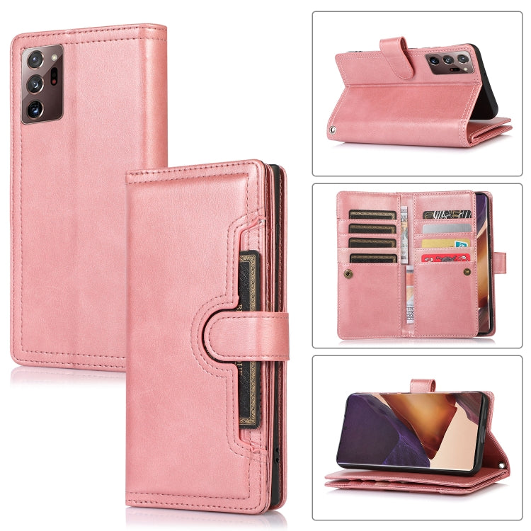Custodia per telefono in pelle con slot per schede da polso, For Samsung Galaxy S21+ 5G, For Samsung Galaxy S21 Ultra 5G, For Samsung Galaxy Note20 Ultra, For Samsung Galaxy Note20