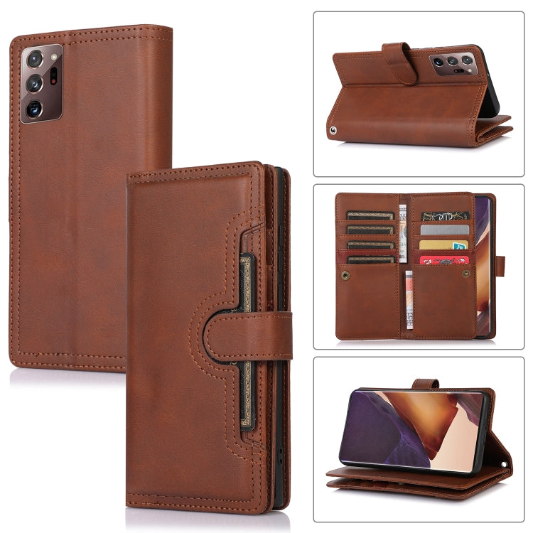 Custodia per telefono in pelle con slot per schede da polso, For Samsung Galaxy S21+ 5G, For Samsung Galaxy S21 Ultra 5G, For Samsung Galaxy Note20 Ultra, For Samsung Galaxy Note20