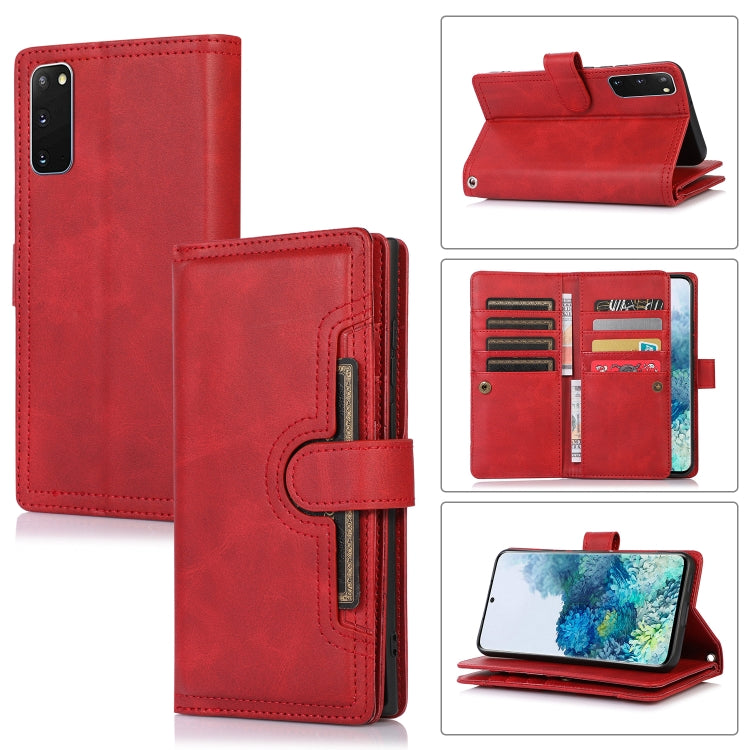 Custodia per telefono in pelle con slot per schede da polso, For Samsung Galaxy S20 Ultra, For Samsung Galaxy S20, For Samsung Galaxy S20+
