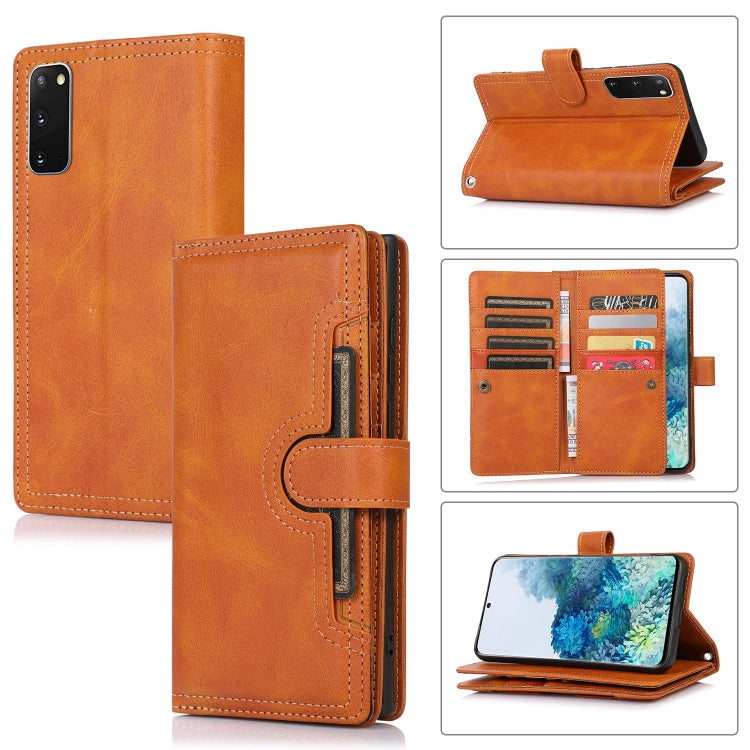 Custodia per telefono in pelle con slot per schede da polso, For Samsung Galaxy S20 Ultra, For Samsung Galaxy S20, For Samsung Galaxy S20+