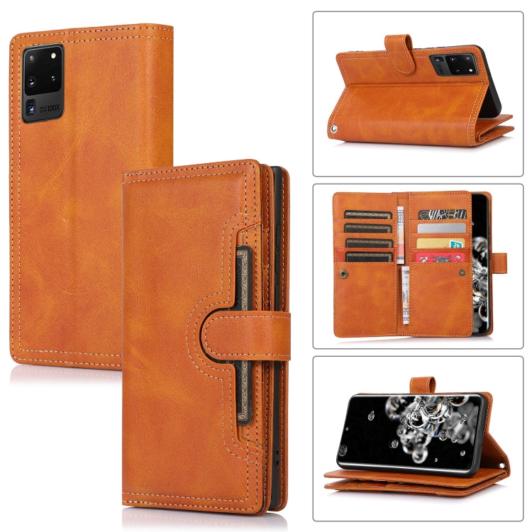 Custodia per telefono in pelle con slot per schede da polso, For Samsung Galaxy S20 Ultra, For Samsung Galaxy S20, For Samsung Galaxy S20+