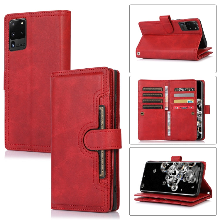 Custodia per telefono in pelle con slot per schede da polso, For Samsung Galaxy S20 Ultra, For Samsung Galaxy S20, For Samsung Galaxy S20+