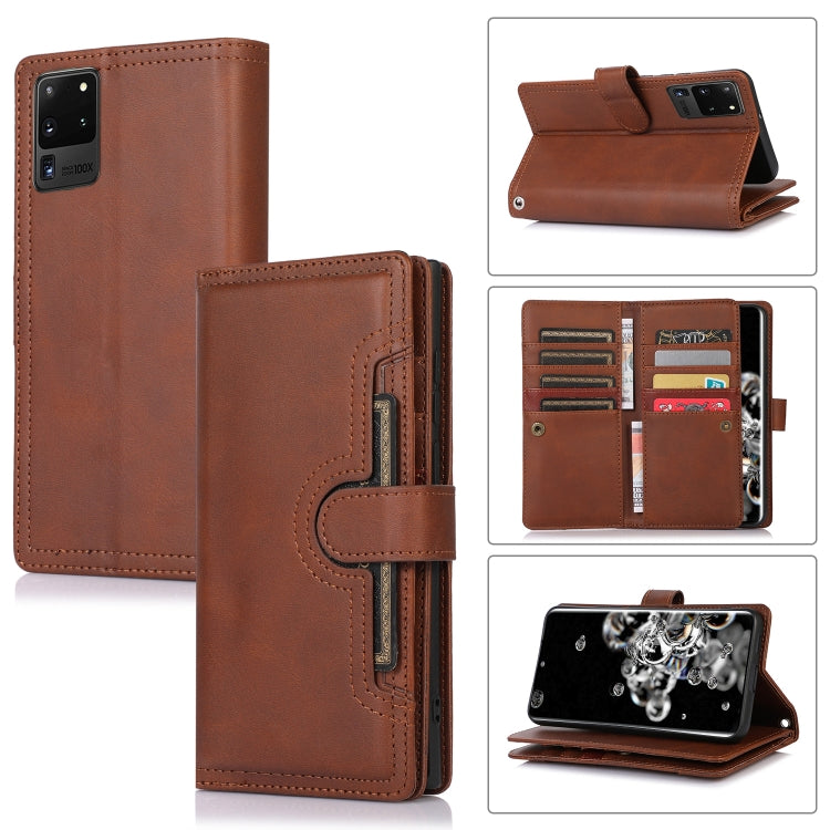 Custodia per telefono in pelle con slot per schede da polso, For Samsung Galaxy S20 Ultra, For Samsung Galaxy S20, For Samsung Galaxy S20+