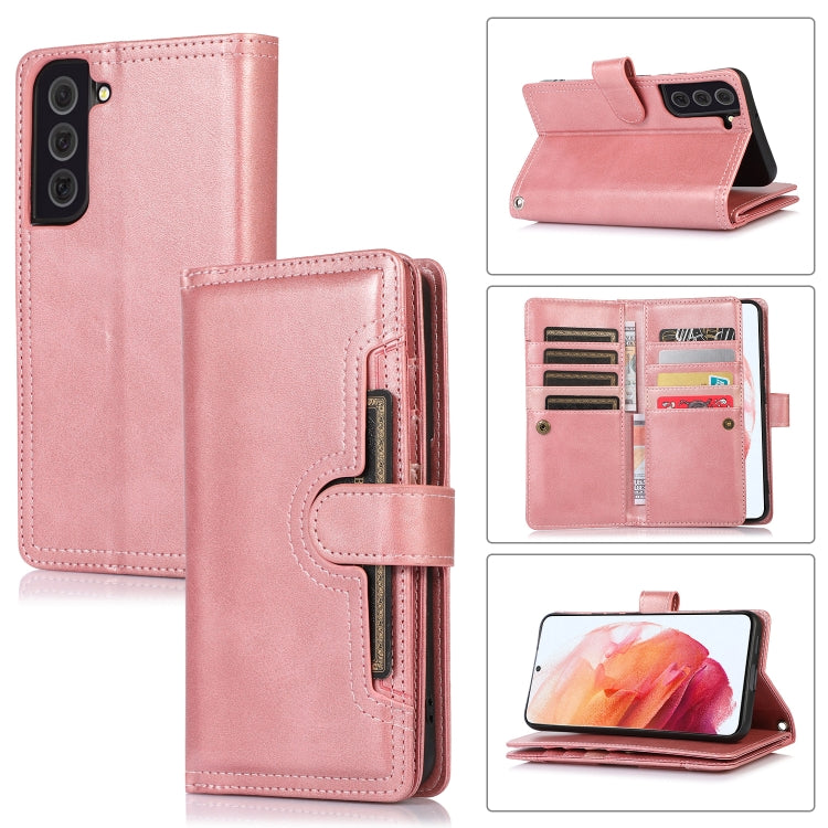 Custodia per telefono in pelle con slot per schede da polso, For Samsung Galaxy S22 Ultra 5G, For Samsung Galaxy S22+ 5G, For Samsung Galaxy S22 5G, For Samsung Galaxy S21 5G