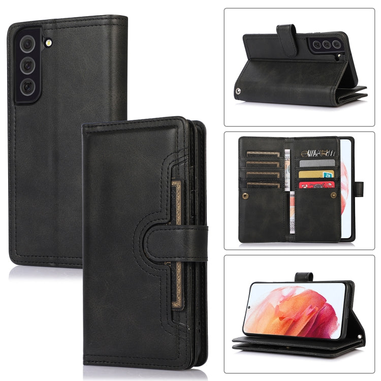 Custodia per telefono in pelle con slot per schede da polso, For Samsung Galaxy S22 Ultra 5G, For Samsung Galaxy S22+ 5G, For Samsung Galaxy S22 5G, For Samsung Galaxy S21 5G