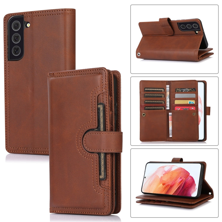 Custodia per telefono in pelle con slot per schede da polso, For Samsung Galaxy S22 Ultra 5G, For Samsung Galaxy S22+ 5G, For Samsung Galaxy S22 5G, For Samsung Galaxy S21 5G