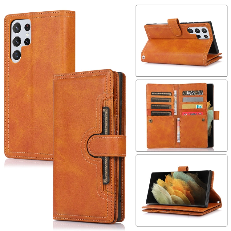 Custodia per telefono in pelle con slot per schede da polso, For Samsung Galaxy S21+ 5G, For Samsung Galaxy S21 Ultra 5G, For Samsung Galaxy Note20 Ultra, For Samsung Galaxy Note20