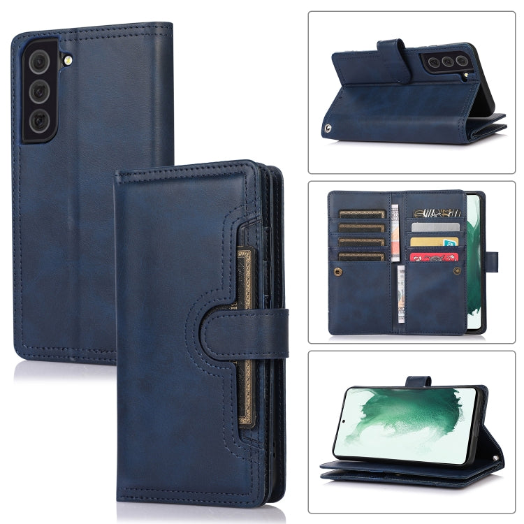 Custodia per telefono in pelle con slot per schede da polso, For Samsung Galaxy S22 Ultra 5G, For Samsung Galaxy S22+ 5G, For Samsung Galaxy S22 5G, For Samsung Galaxy S21 5G
