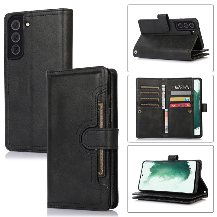 Custodia per telefono in pelle con slot per schede da polso, For Samsung Galaxy S22 Ultra 5G, For Samsung Galaxy S22+ 5G, For Samsung Galaxy S22 5G, For Samsung Galaxy S21 5G