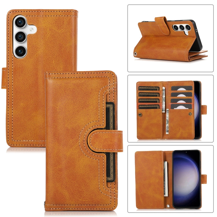 Custodia per telefono in pelle con slot per schede da polso, For Samsung Galaxy S24 5G, For Samsung Galaxy S23 Ultra 5G, For Samsung Galaxy S23+ 5G, For Samsung Galaxy S23 5G