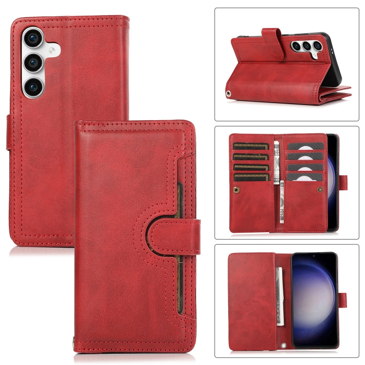Custodia per telefono in pelle con slot per schede da polso, For Samsung Galaxy S24 5G, For Samsung Galaxy S23 Ultra 5G, For Samsung Galaxy S23+ 5G, For Samsung Galaxy S23 5G