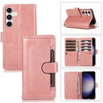 Custodia per telefono in pelle con slot per schede da polso, For Samsung Galaxy S24 5G, For Samsung Galaxy S23 Ultra 5G, For Samsung Galaxy S23+ 5G, For Samsung Galaxy S23 5G