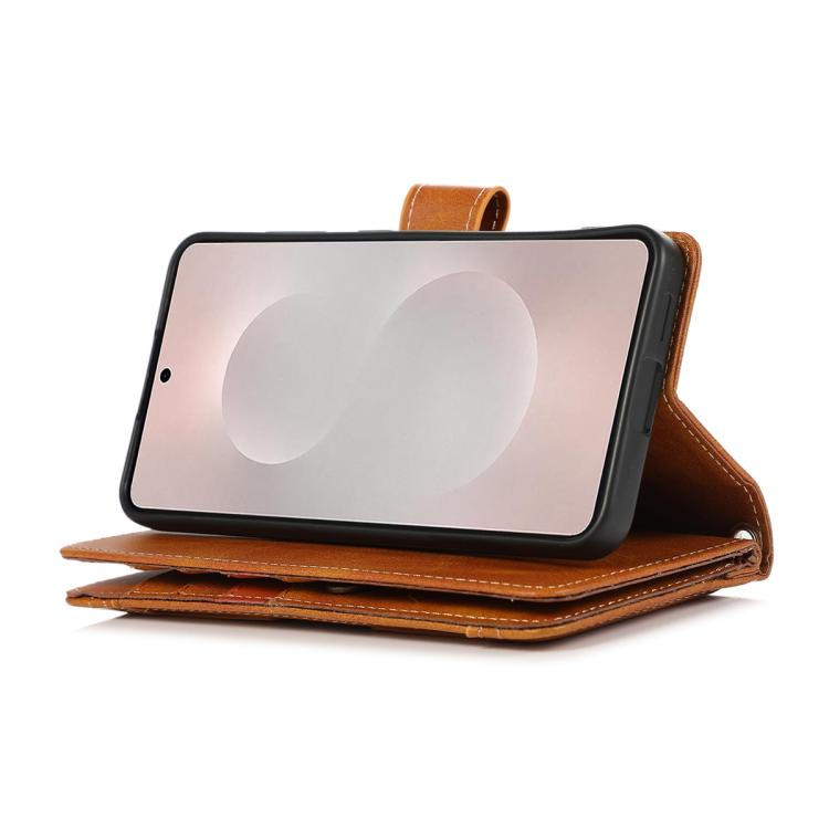 Custodia per telefono in pelle con slot per schede da polso, For Samsung Galaxy S26 Edge 5G, For Samsung Galaxy S26 Ultra 5G, For Samsung Galaxy S24 Ultra 5G, For Samsung Galaxy S24+ 5G